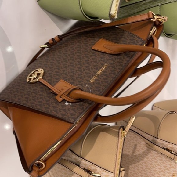 Michael Kors Avril Large Top-Zip Satchel - Picture 12 of 16